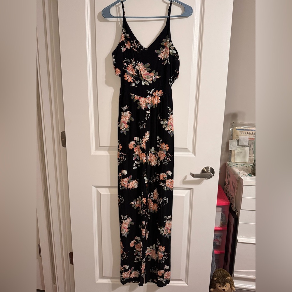 Black Floral Jumpsuit